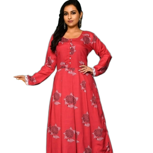 Silk Anarkali Style Suit