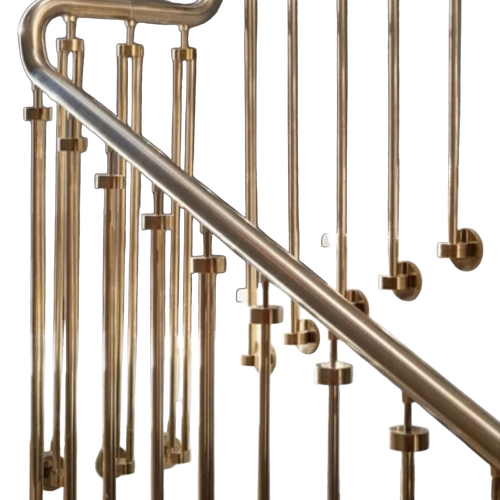 Stair Railing - Custom Metal Modern Style PVD Finish Anti-Corrosion Rust Proof