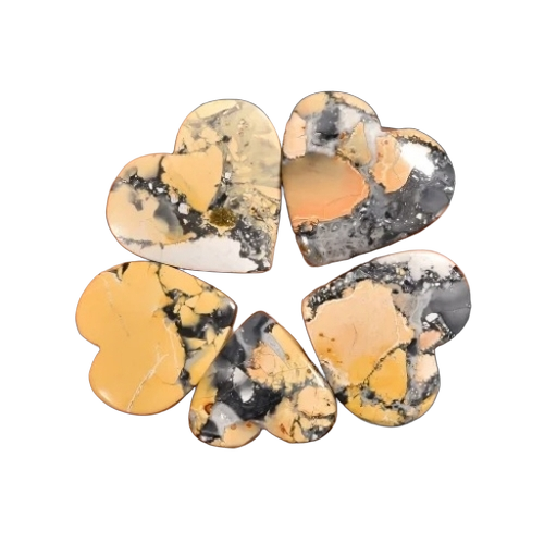 Maligano Jasper Heart Cabochon Gemstone