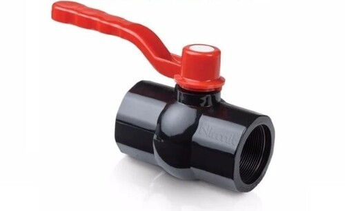 Pp Ball Valve - Plastic, Standard Size, Red and Black | Industrial Application, Easy to Install, Tested Quality Standards
