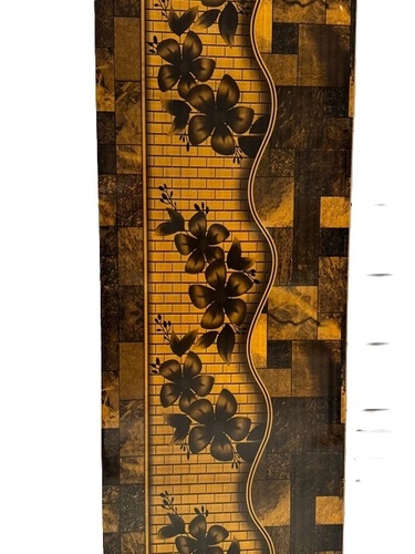 Flower Decorative PVC Door - Flower Design, Brown, All Sizes | Durable, Lightweight, Water Resistant, Scratch Resistant, Weather Proof