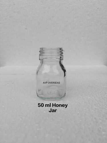 50 Ml At Square Glass Jar - Color: Transparent