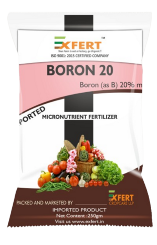 Boron 20 Micronutrient Fertilizer - Water Soluble Powder, Agriculture Use | Essential Nutrient, Easy Application, Consistent Quality