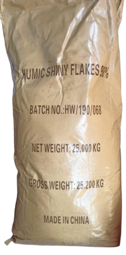Potassium Humate Shiny Flakes - Potash 10%+, 25kg Bag | Organic Fertilizer, Water Soluble, Foliar & Drip Use