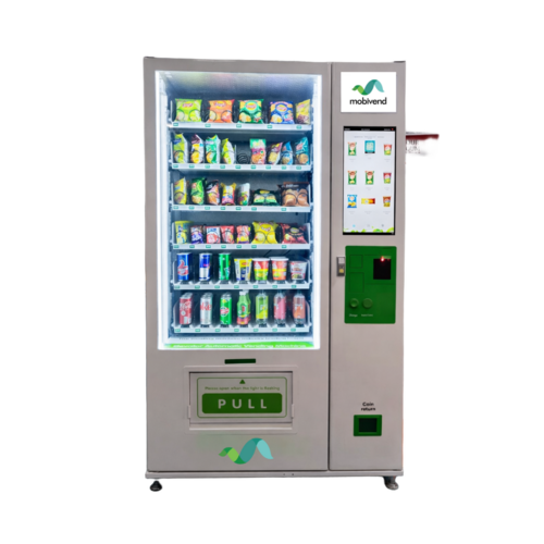 Snacks Vending Machine - Metal Body White LED Touchscreen | Basic Standard & Premium Combo
