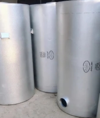 Galvanized Trunks Round - Galvanized Steel, Metallic | Spacious Storage, Durable, Secure Locking, Portable, Weather Resistant, Stackable