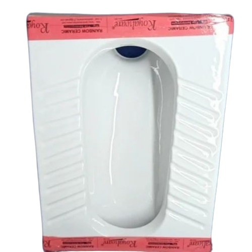 Plain Toilet Seat - Ceramic, 21 Inch, White | Durable, Water Efficient, Stain Resistant, Easy Cleaning, Comfortable Seating