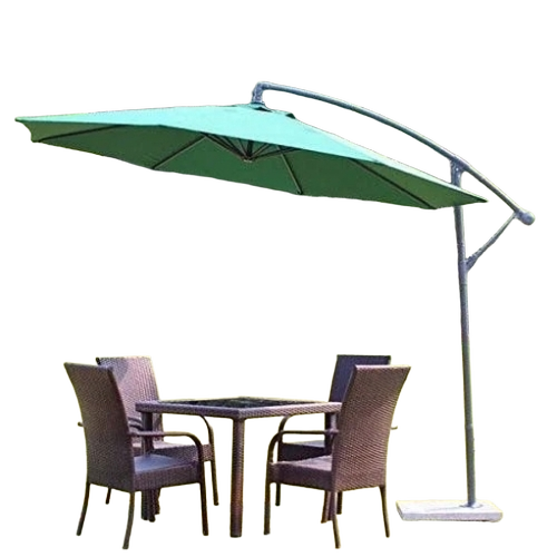 Umbrella - Steel Handle, Green | Waterproof, Wind Resistant, Lightweight, Foldable, UV Protection, Durable Ribs