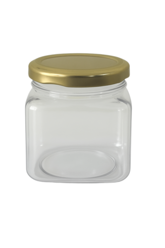 200ml Square PET Jar with Lug Cap
