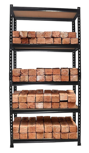 Industrial Storage Rack - Mild Steel, Standard Size, Black | Durable, Fine Finished, Rectangular Shape