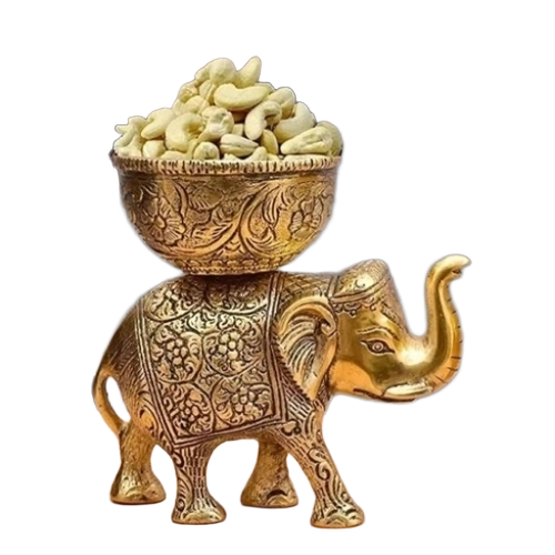 500ml Brass Elephant Urli Bowl