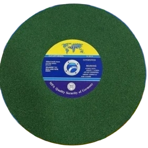 Green Single Nut Cut Off Wheel - 355x2.5x25.4 mm, Green, Solid Hardness | Round Shape, Fine Finished, Durable