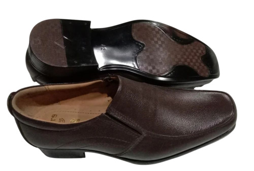 Mens Leather Shoes - Pure Leather Customized Size Brown | Polished Finish Durable and Comfortable