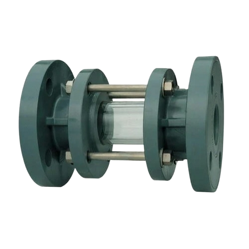 Pp Sight Glass Valve - Durable PP, Standard Size, Green Cylindrical | Fine Finished, Industrial Use, Gas & Oil Media