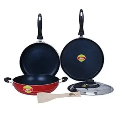 Non Stick Dosa Tawa - Metal Standard Size Black | Plastic and Metal Handle 1 Year Warranty Lightweight