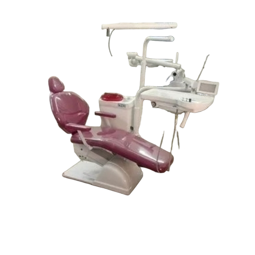 Dental Chair - Standard Size White and Red Manual Operation | Low Maintenance 1 Year Warranty