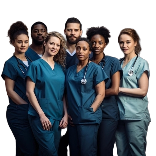 Hospital Uniforms - Customizable Color Short Sleeve Plain Pattern | No Color Fade Wrinkle Free Comfortable Neat Stitching