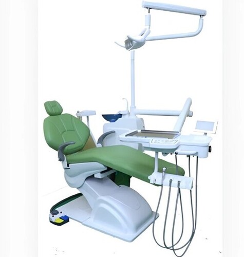 Hydraulic Dental Chair - White and Green, Automatic Hydraulic Power | New, Low Maintenance, User Friendly