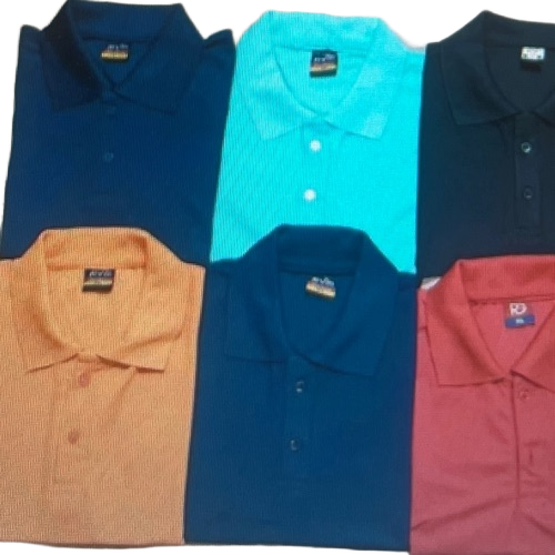 Mens Stylish Polo T Shirt - Cotton Blend, Standard Size, Various Colors | Wrinkle Free, No Color Fade, Comfortable Wear