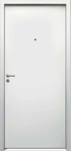 Steel Safety Door - Custom Size Off White | Commercial Interior Center Lock Handle Finished Surface