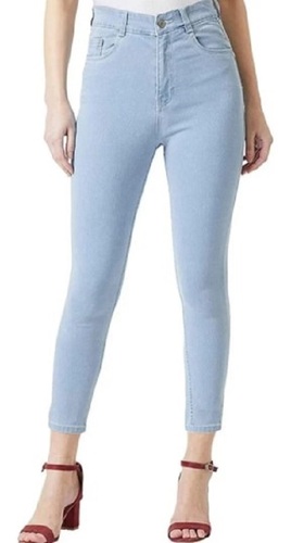 Women Jeans - Denim, Various Waist Sizes, Sky Blue | Washable, Fade Resistant, Elegant Look, Gift Suitable