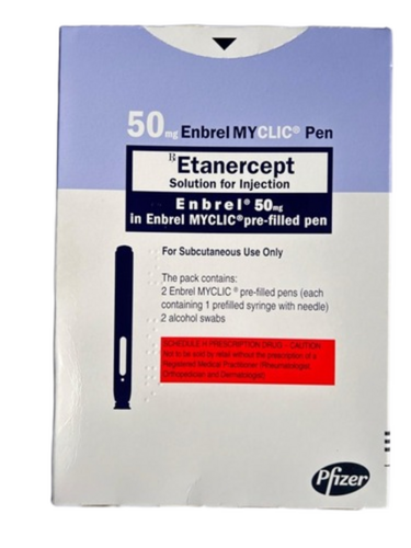 glutathione and enbrel Enbrel Etanercept Solution 50Mg Injection - Packaging Type: Box at 48000.00  INR at Best Price in Mumbai