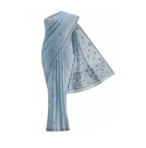 Ladies Sarees - Cotton, 5.50 Meters, Gray, Machine-Made | Lightweight, Quick Dry, Printed, Casual Spring-Summer