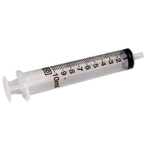 Medical Syringes - Plastic 10ML, Smooth Plunger, With Needle | Latex Free, Pyrogen Free, Single Use, Manual Operation
