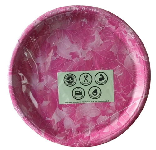 Pink Disposable Paper Plate - Application: Event