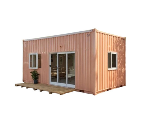 Portable Site Office Cabin - Color: Red & White