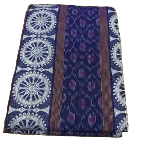 Unstitched Dress Material - Woolen Blue & White Printed Design Machine Washable Tear-Resistant Lightweight