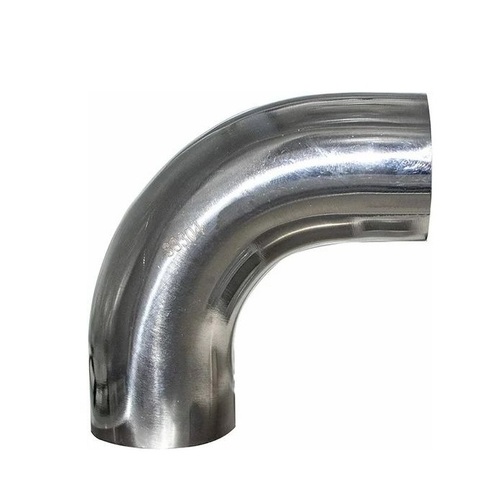 45 Degree Steel Elbow - Stainless Steel, Standard Size, Silver, Polished Surface | Corrosion Resistant, Water Leak Resistant, Hot Rolled, Rigid