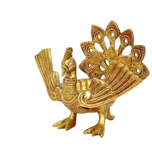 Brass Peacock Diya