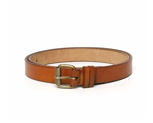 Brown Leather Belt - Leather, Standard Size, Brown | Adjustable, Water Resistant, Steel Buckle