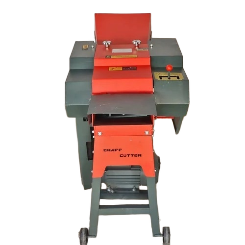 Chaff Cutter - Metal, Standard Size, Red & Gray, Easy To Operate, Electric Start
