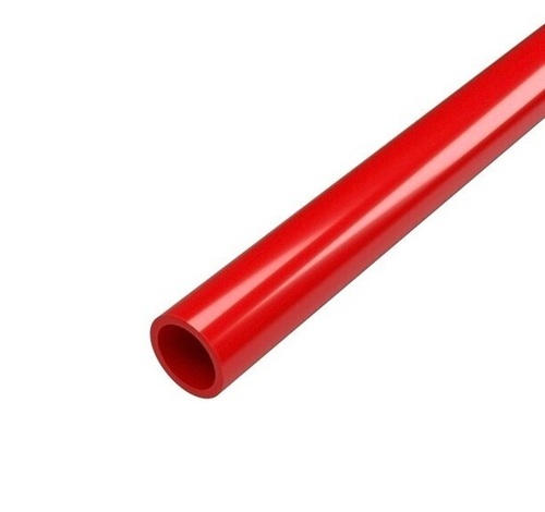 Pvc Round Pipe - PVC, 3 Meter, Red, Leak Resistant, Weather Resistant, Stiff, Easy to Use