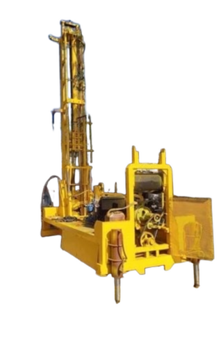 Soil Testing Drilling Machine - Mild Steel Yellow Hydraulic Power | Semi-Automatic Industrial Use