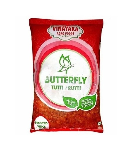 Vanilla Tutti Frutti - Orange Color, Food Grade | Hygienically Packed, Vegan-Friendly, Eggless, Cube Shape