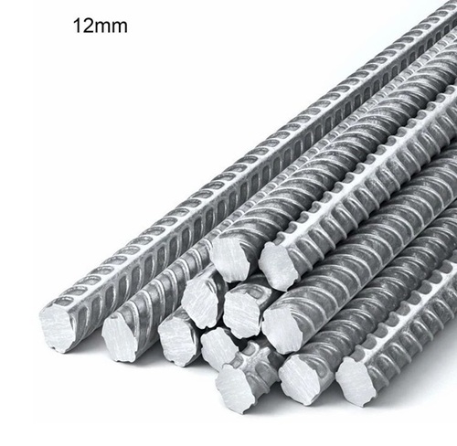 10mm TMT Bars - Mild Steel 10mm Gray, Hot Rolled Galvanized, Corrosion Resistant Bar