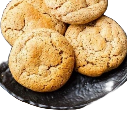 Almond Cookies - Brown Shade Eggless Veg 100% Pure A Grade Hi-Fiber Zero Cholesterol Trans-Fat-Free No Preservatives