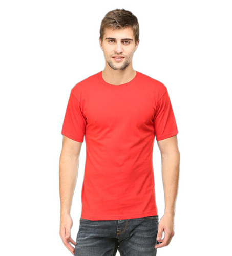 Plain T Shirts - Cotton Sizes S-XXXL Red | Quick Dry Neatly Stitched Lightweight O-Neck