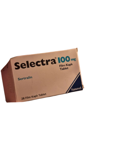 Selectra  Sertarin Tablets 100Mg. Treatment Of Depression (Mdd)  Anxiety Disorders  Obsessive-Compulsive Disorder (Ocd)  Panic Disorder  Ptsd  Social Anxiety Disorder - Color: White