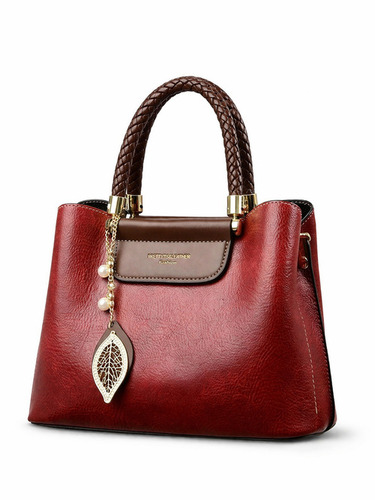 Womens Leather Hand Bag - Water Resistant: Yes