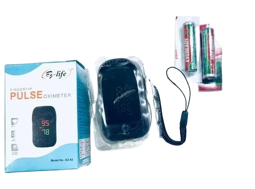 Ez-Life Pulse Oximeter A2 - Black, Dual Color OLED, SpO2 Pulse Rate NIBP, Portable, Durable, Home Use