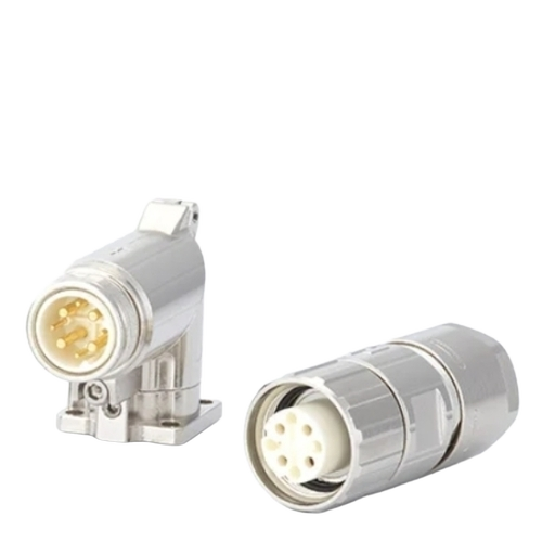 Circular Connectors - Metallic Cylindrical, 6/9/12 Contacts, Male/Female Pins | Industrial, Black & Silver, Solder Insert