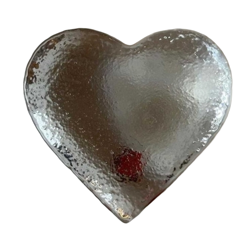Heart Shape Crystal Paper Weight - Crystal, 2x3 Inches, White, Polished | Antique Imitation, Traditional Style, Art & Collectible