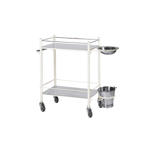 Stainless Steel Hospital Dressing Trolley - Stainless Steel, Sterile | Silver, Custom Size, Good Quality