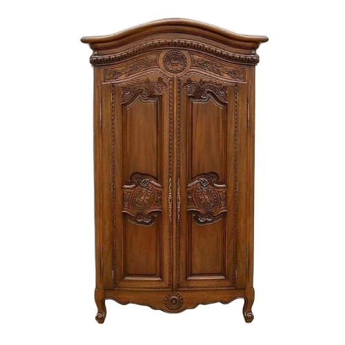 Antique Wooden Almirah - Solid Wood, Antique Color | Traditional Design, Fine Finish, Spacious Compartments
