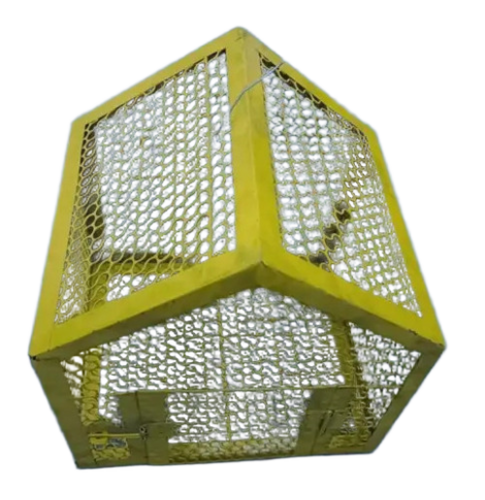 Lightweight Design Bird Cage - Mild Steel, Yellow | Removable Tray, Perches, Food/Water Containers, Swing, Locking Doors