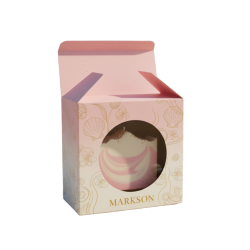 Square Window Soap Boxes - Coating Type: Gloss